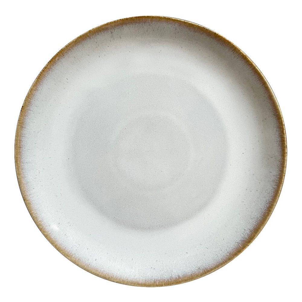 H&M Home Stoneware Plate in Light Beige